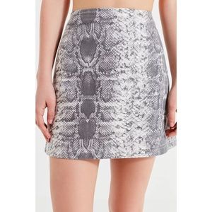 UO NWOT BDG snake skin denim mini skirt